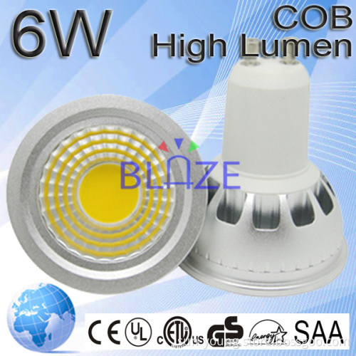 Hot Sales! 6W LED GU10 COB spotlight, 80degree, NB-GU10-COB-6F